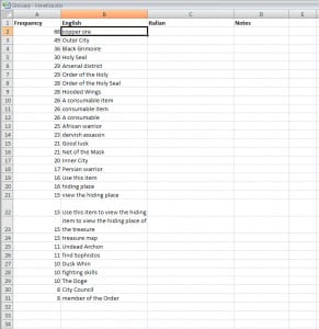Building the term list